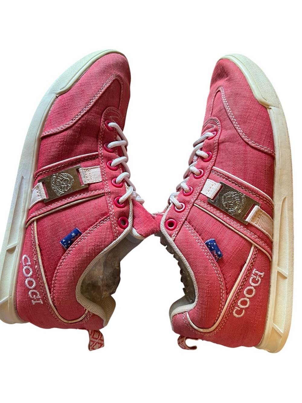 COOGI Pink Canvas Low-Top Sneakers with White Trim
